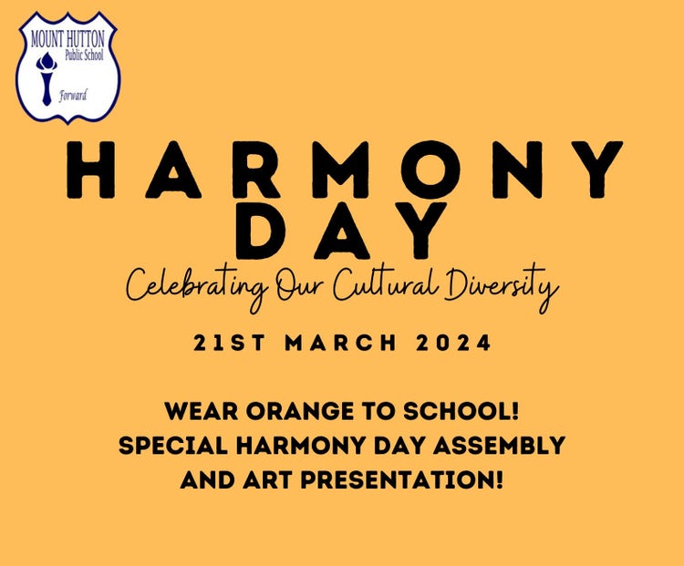 School Harmony Day poster